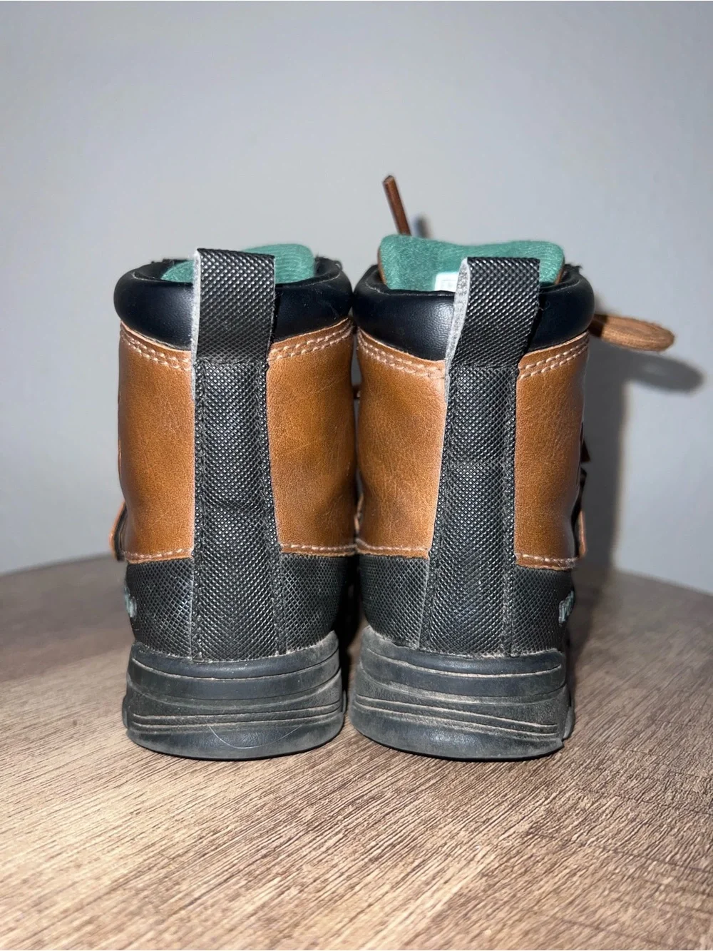 Polo Ralph Lauren Brown and Black Lace-Up Kids Boots